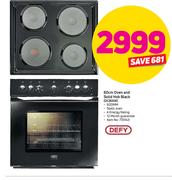 Defy 60cm Oven And Solid Hob Black DCB006