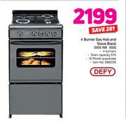 Defy 4 Burner Gas Hob And Stove Black DGS 168 SGG
