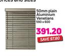 Decorland 500 Plain Aluminium Venetians 590 x 600
