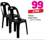 Plastic Black Chair For 2