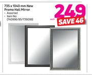 New Promo Hall Mirror 735 X 1040mm -Each
