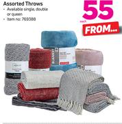 Assorted Throws In Single Or Double-Each