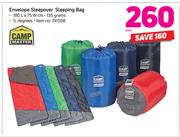Camp Master Enevelope Sleepover Sleeping Bag-Each