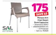 SAL Outdoor Monaco Arm Chair Desert Dune Cappucino
