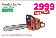 Tandem 54cc Chain Saw