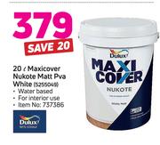 Dulux 20L Maxicover Nukote Matt PVA White