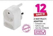 Simple Choice 2-Way Multi-Adaptor