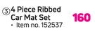 Moto 4 Piece Ribbed Car Mat Set