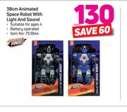 Adventure Wheels 38Cm Snimated Space Robot With Light And Sound-Each