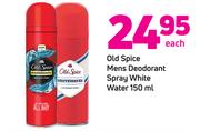 Old Spice Mens Deodorant Spray White Water-150ml Each