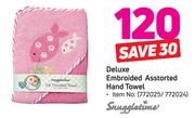 Snuggletime Deluxe Embroided Hand Towel