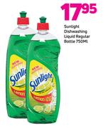 Sunlight Dishwashing Liquid Regular Bottle-750ml