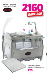 chelino tiffany camp cot