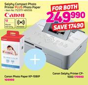Canon Selphy Compact Photo Printer Plus Photo Paper