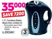 Logik 1.7L Cordless Kettle Black RSH 441668 01