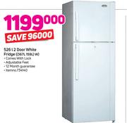 526L 2 Door White Fridge 367L 159L W