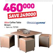 Gommagomma Alice Coffee Table Brown