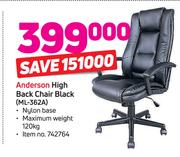 anderson high back chair