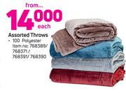 Assorted Throws-Each