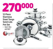 Tissolli 12 Piece Stainless Steel Tango Solid Lids Pot Set