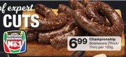 Championship Boerewors (Thick/Thin)-Per 100g