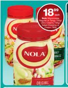 Nola Mayonnaise Regular Or Tangy-750g/Ultra Creamy-730g/Salad Dressing Or Cream-780g Each