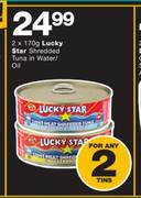 Lucky Star Shredded Tuna In Water Oil-2 x 170g