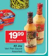 All Joy Veri Peri Sauce Assorted-250ml Each