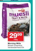 Morning Mills Muesli graankos verskeidenheid-750g Elk