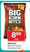 Willards Big Korn Bites Assorted-120g
