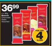 Beacon Chocolate Slabs Assorted-4 x 80g