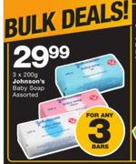 Johnson's Baby Soap Assorted-3 x 200g