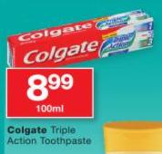 Colgate Triple Action Toothpaste-100ml