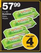 Bumbies Baby Wipes-4 x 60