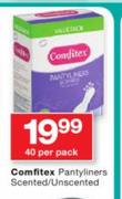 Comfitex Pantyliners Scanted/Unscented-40 Per Pack