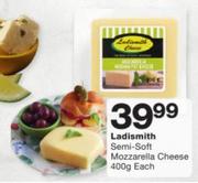 Ladismith Semi Soft Mozzarella Cheese-400g Each