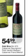 Odd Bins Bin 970 Cabernet Sauvignon/Petit Verdot Malbec/Cabernet Franc/Merlot-750ml