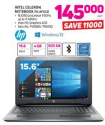 HP 15.6"Intel Celeron Notebook 15-AY032