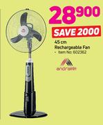 Andran 45cm Rechargeable Fan