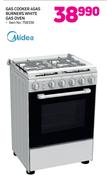 Midea Gas Cooker 4Gas Burners White Gas Oven