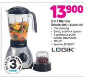 Logik 2 In 1 Blender Grinder RSH-245611-01
