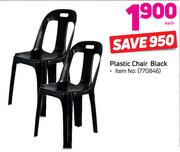Plastic Chair Black-Each