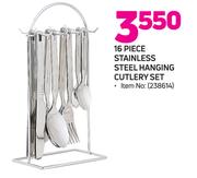 16 Piece Stainless Steel Hanging Cutlery Set