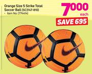 Orange Size 5 Strike Total Soccer Ball SC3147-810-Each