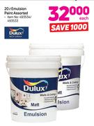 Dulux 20L Emulsion Paint Assorted-Each