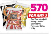 Tom Tom Menthol/ Honey Lemon/ Strawberry Flavoured Candy 126g-For Any 3