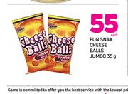 Fun Snax Cheese Balls Jumbo-35g Each