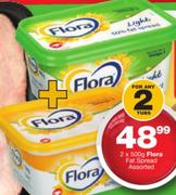 Flora Fat Spread Assorted-2x500g