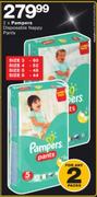 Pampers Disposable Nappy Pants(Size3 60/Size4 52/Size5 48/Size6 44's Pack)-For 2 Packs