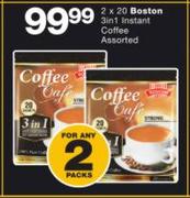 Boston 3 In 1 Instant Coffee Assorted-2 x 20 Packs